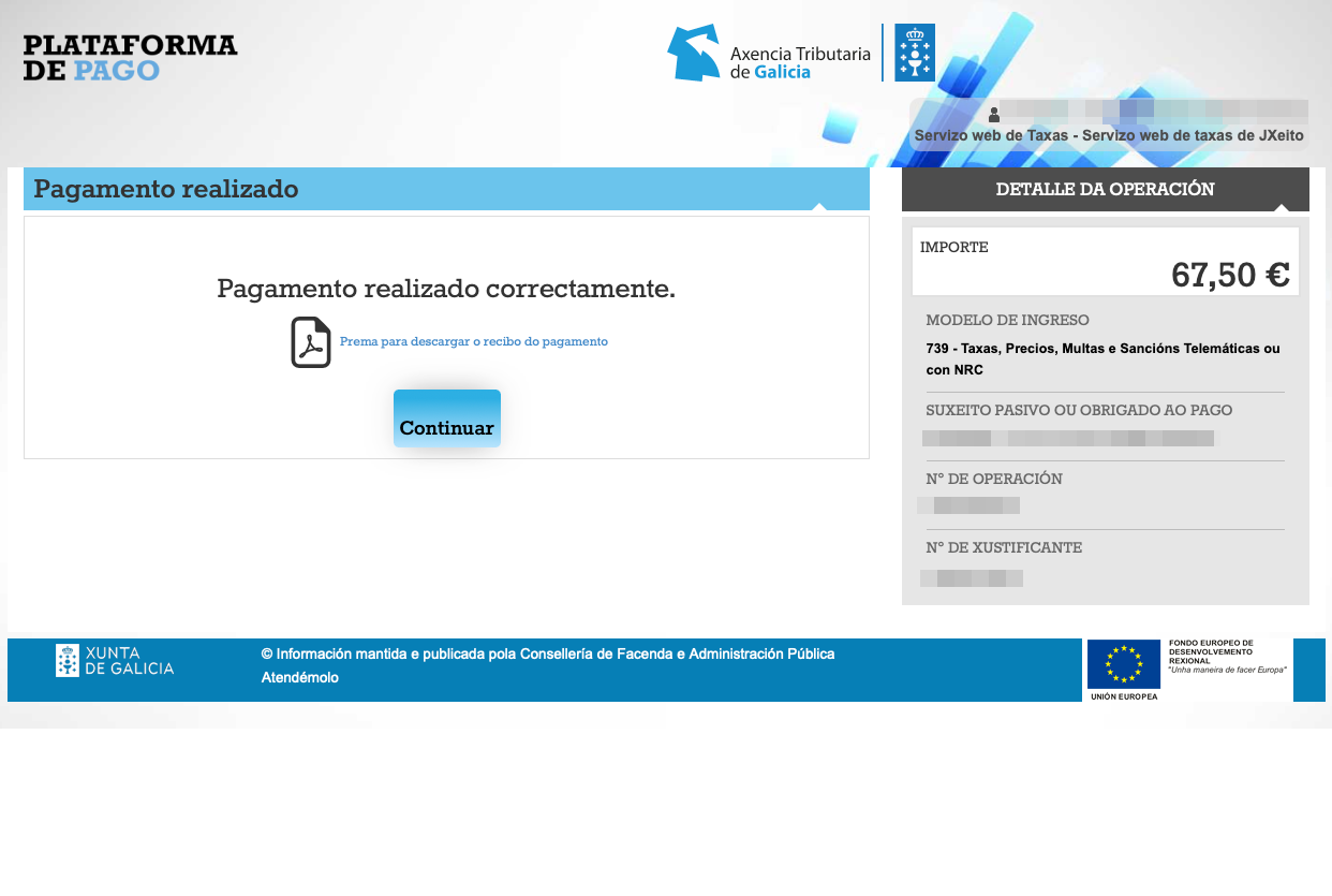 Pagamento realizado