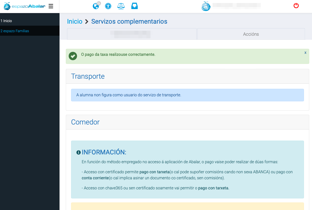 Finalización do pago