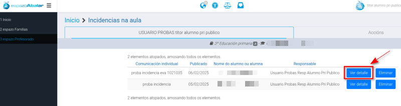Incidencias cradas