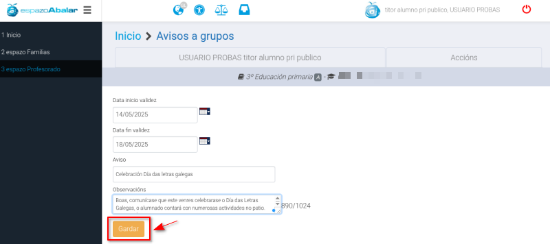 Novo aviso